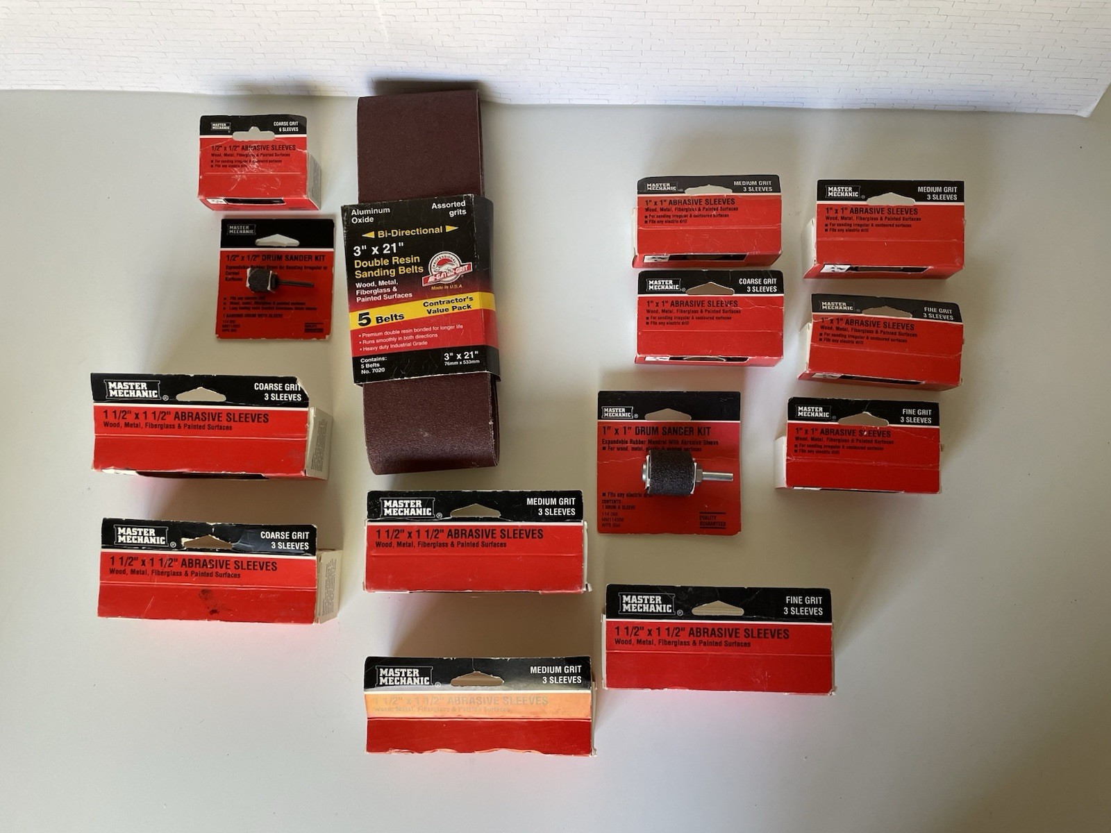 Vintage Master Mechanic Sanding Wood / Tools Supplies 14 Lot see Pictures Read