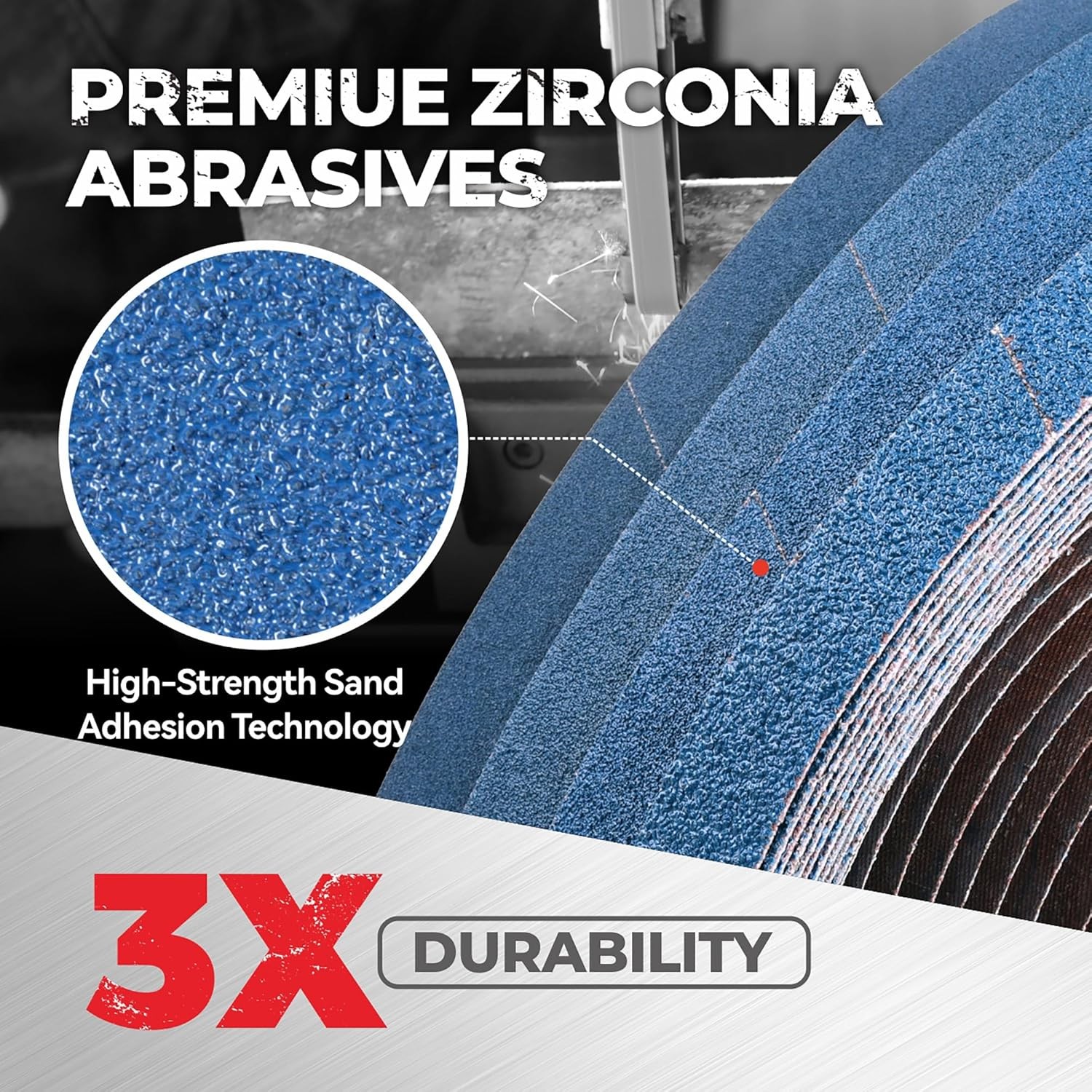 3/8 x 13 Inch Zirconia Sanding Belts, 40Pcs 10 Each of 40/60/80/120 Assorted…