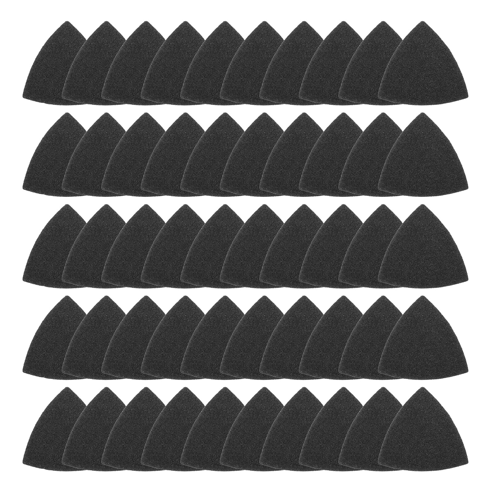50 Pcs Triangle Sandpaper, 3-1/8″, 80 Grit Aluminum Oxide Sanding Pads, Black
