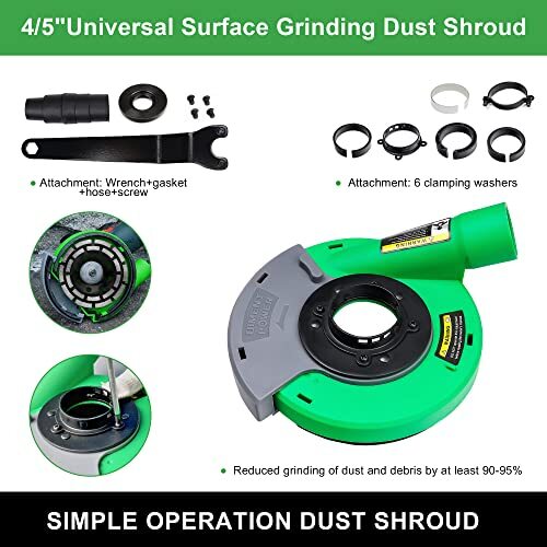 Dust Shroud For Angle Grinder 4/4.5/5 Inch Universal Surface Grinding Shroud 12