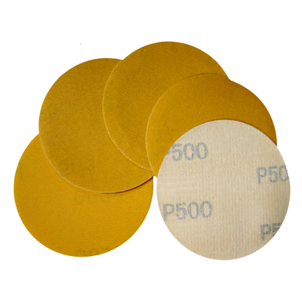 Hook and Loop Sanding Disc 80-500 Grit 3 inch Orbital Yellow Sandpaper Pads 75mm
