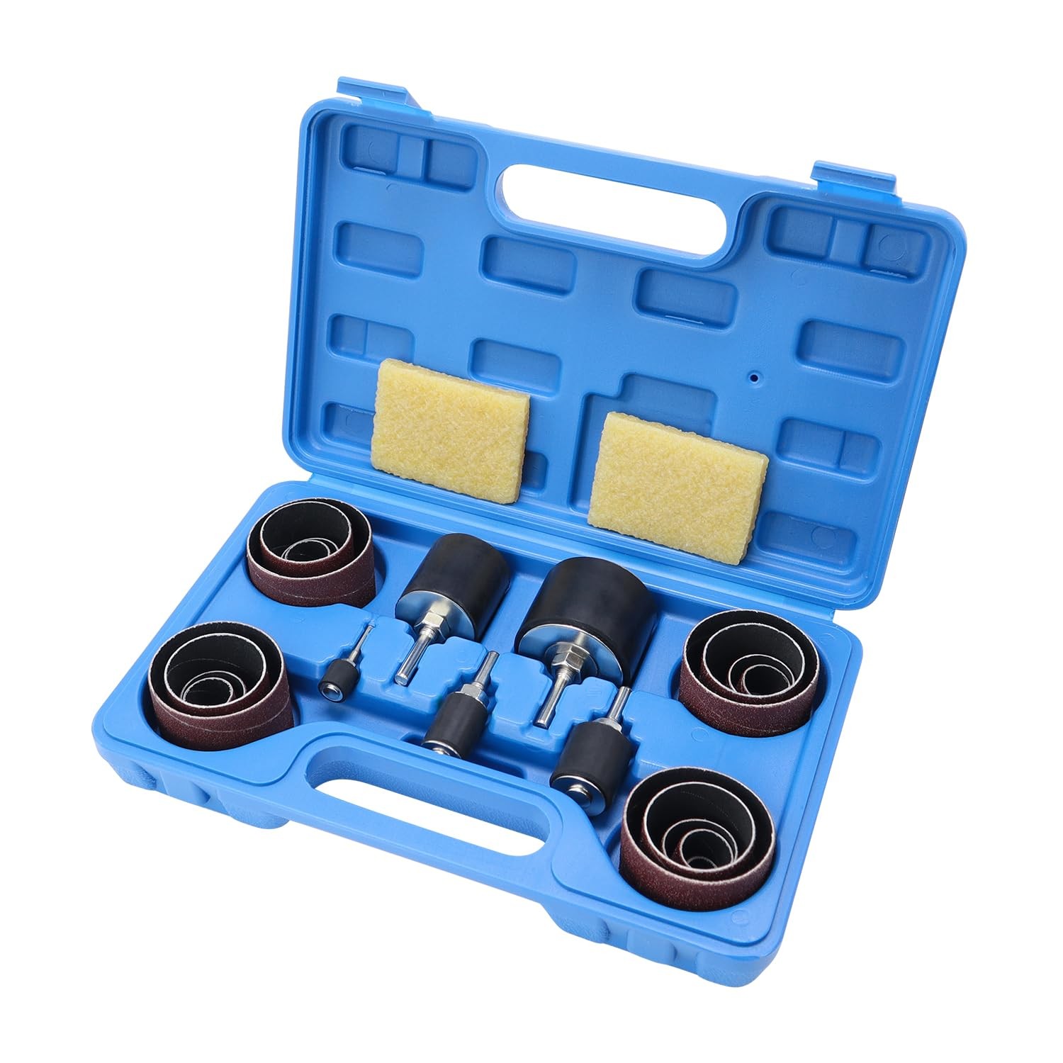 Sanding Drum and Sleeves Set 1-1/2’’1’’ 1/2’’ with 2 Rubber Erasers Drill San…