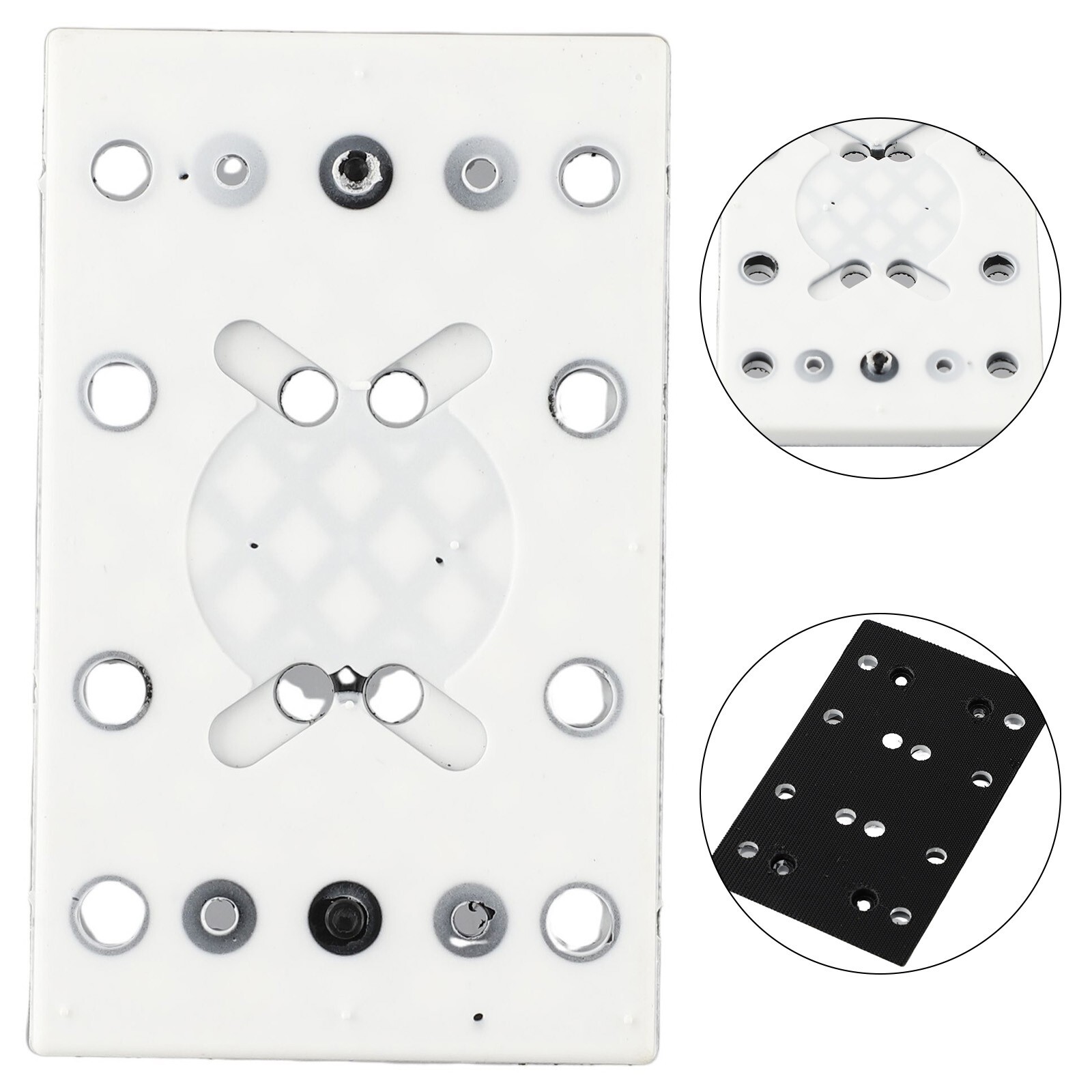 130x80mm Sanding Pad 12 Holes Replacement Backup Plate for RTS 400 REQ