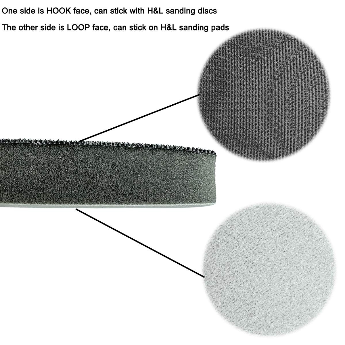 6 Inch Thickness 22 Mm Soft Density Interface Pad 6 Hook And Loop Sander