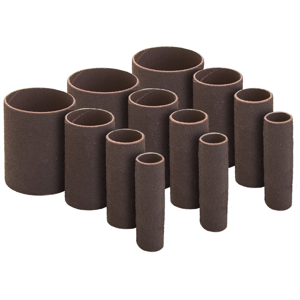 Spindle Drum Sander Sleeve Assortment Pack 12 Total Sleeves 2 inches in Lengt…