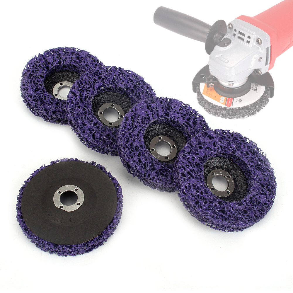 1/2/5Pcs 4.5inch Poly Strip Disc Rust Remover Cleaning Tools For Angle Grinder