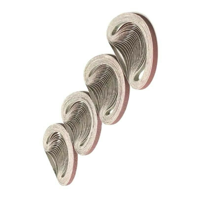 10pcs 520*20mm Grit 40/60/80/120/240/400 Abrasive Belt For Sanding Adapter Tool