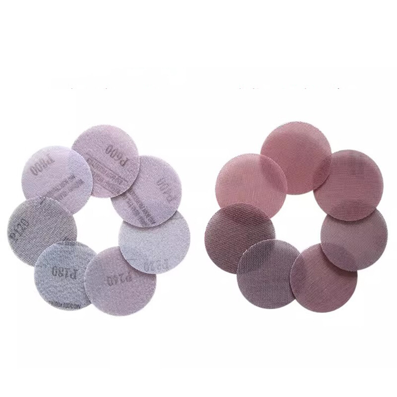 75mm 3” Dust-Free Sanding Discs Hook and Loop Mesh Sand Paper Pads 80-1000 Grit