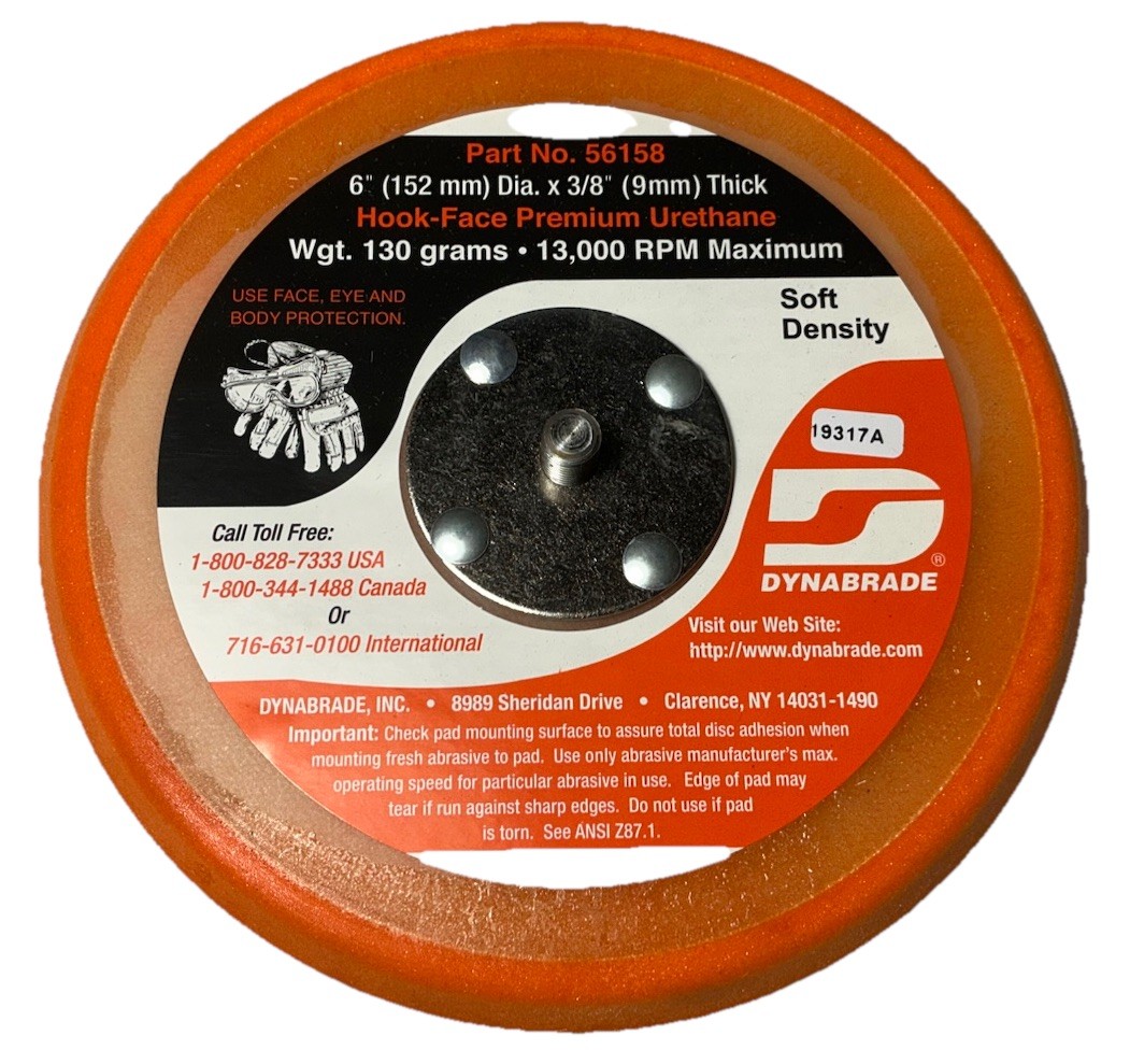 Dynabrade 56158 6″ (152 mm) Diameter Hook-Face Non-Vacuum Sanding Disc Pad,…