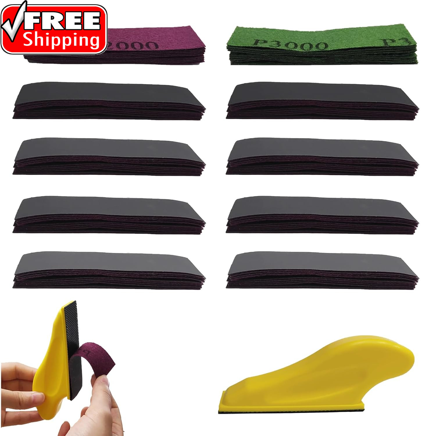 100Pcs Micro Detail Sander Paper Kit Wet Dry Sandpaper 320 400 600 800 1000 1200