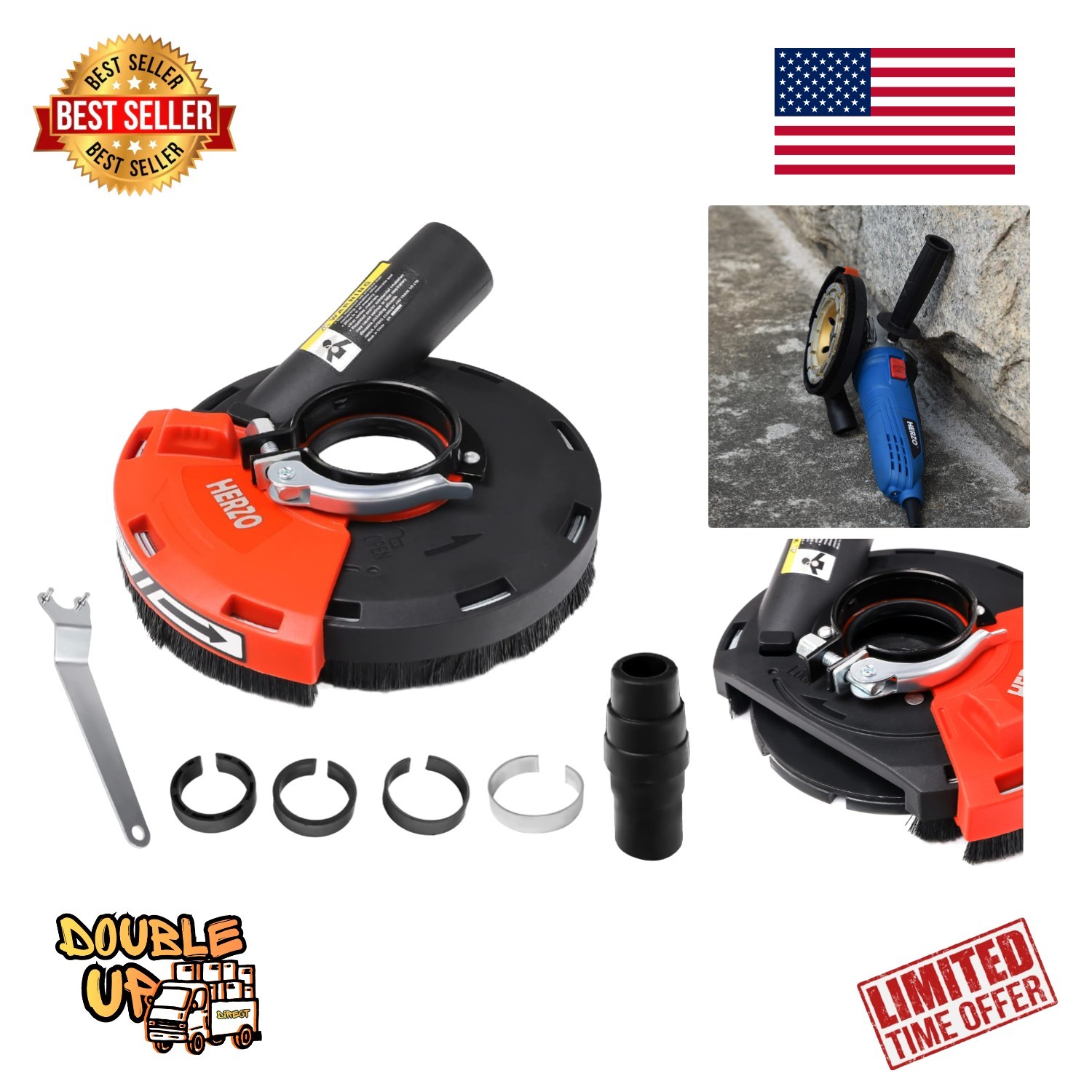 Dust Shroud for 4/4.5/5 Inch Angle Grinder – Universal Surface Grinding Solution