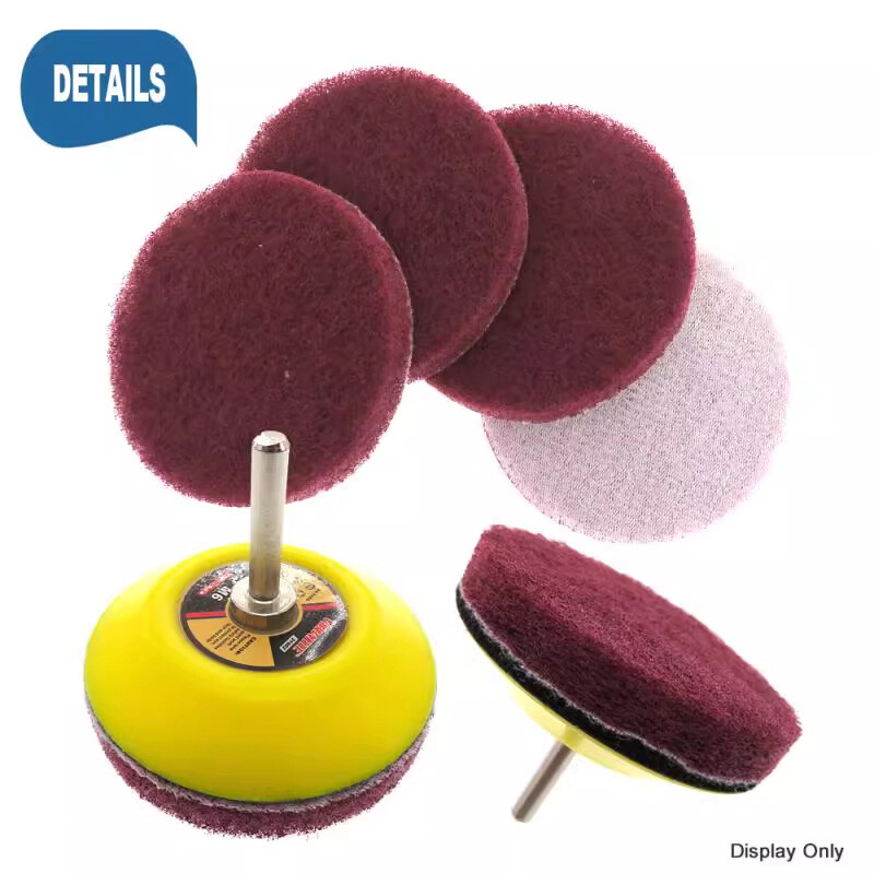 3″ 75mm Hook & Loop Scouring Pads Flocking Sanding Discs 240-3000 Grit Polishing