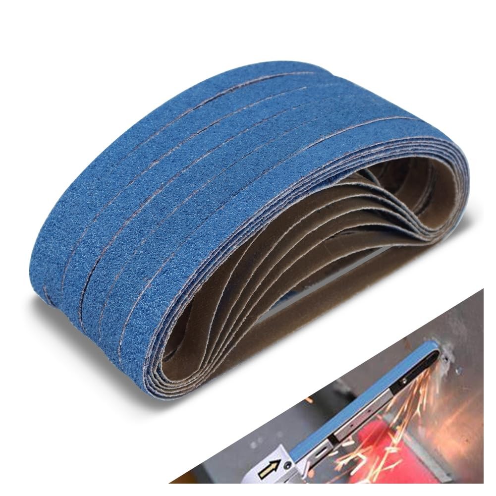 1/2 x 18 Inch Sanding Belts, 36 Pcs 40 Grit, Zirconia Sanding Belts for
