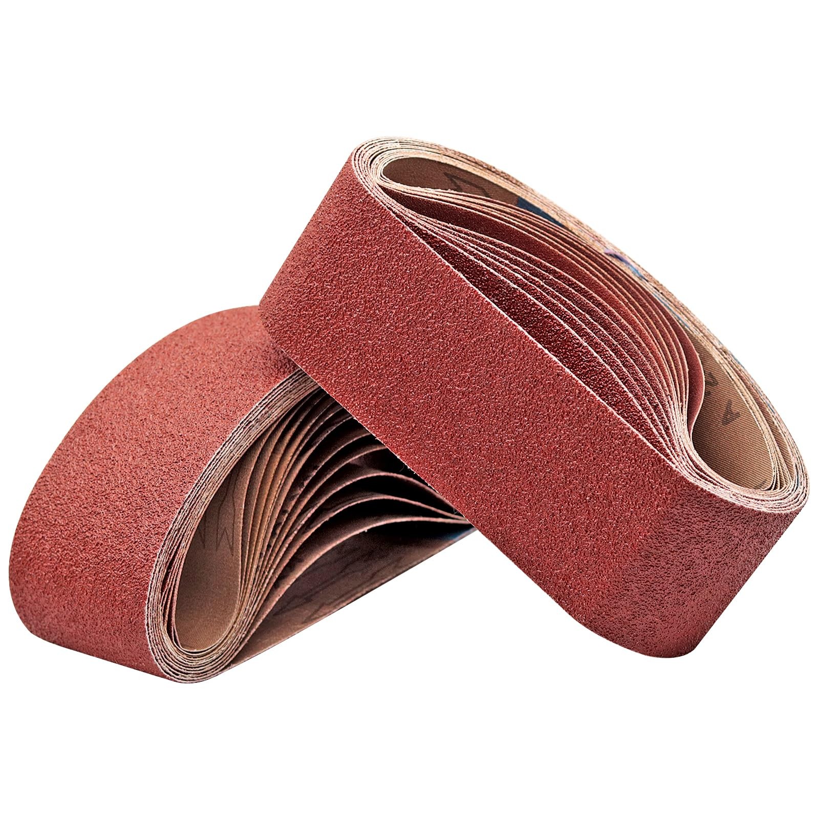 3 X 21inch Sanding Belts For Belt Sander 3×216 Each Of 40 80 120 240 Grits Alumi