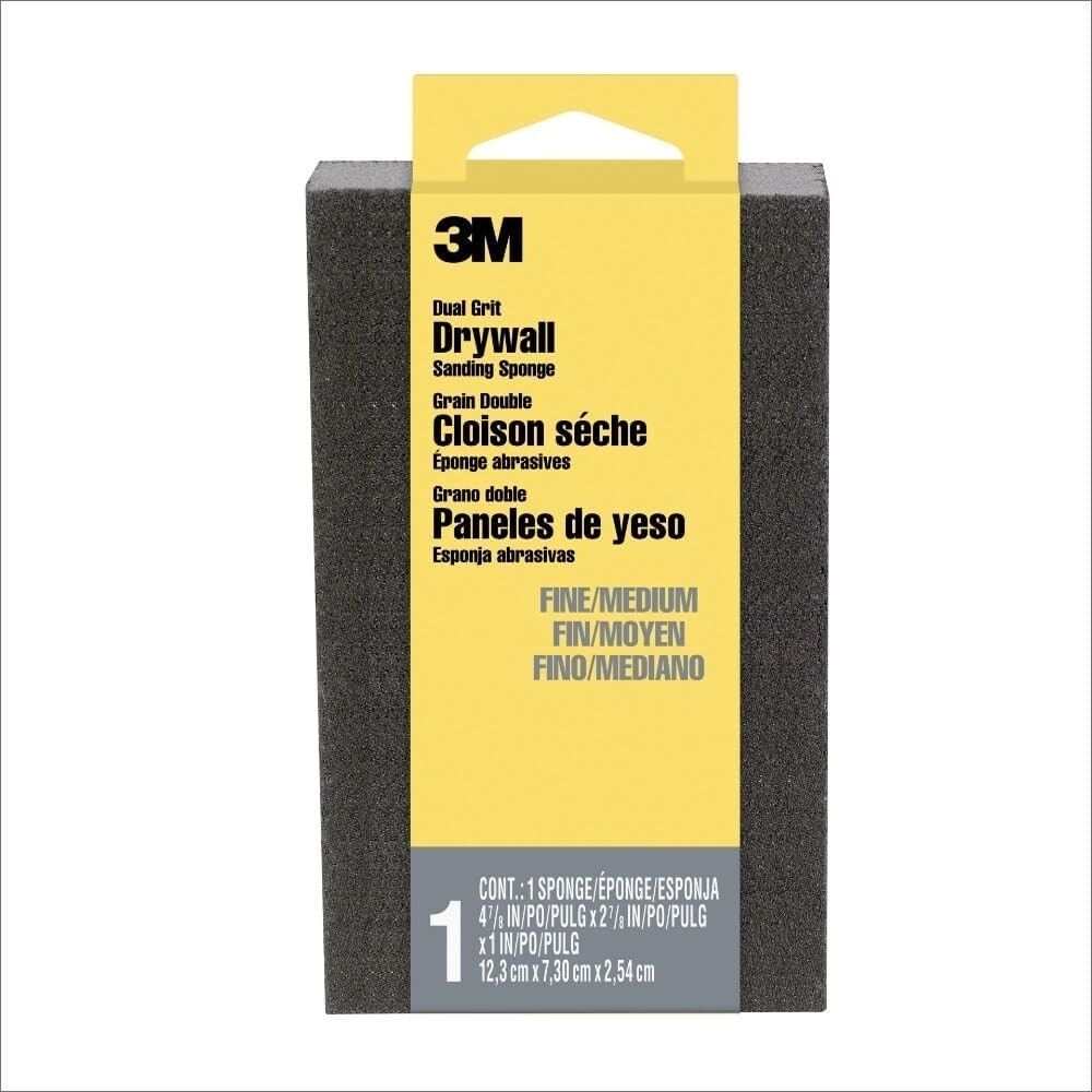 Versatile 2-5/8” x 3-3/4” Drywall Sanding Sponge for Wood, Metal, and Plastic