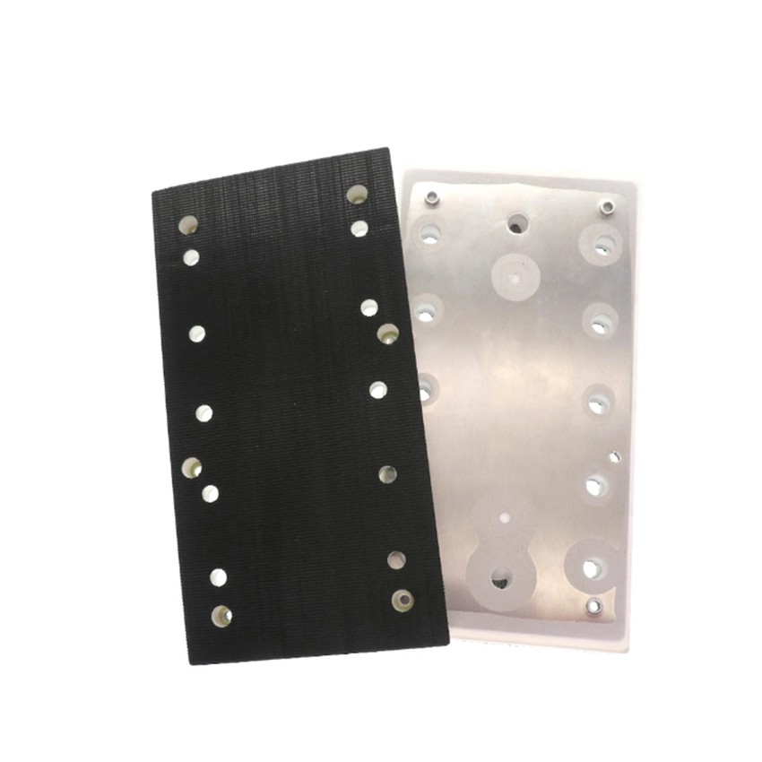 220*112mm 10-hole 6-eye Square Grinding Disc Pad Polishing Machine Base Plate