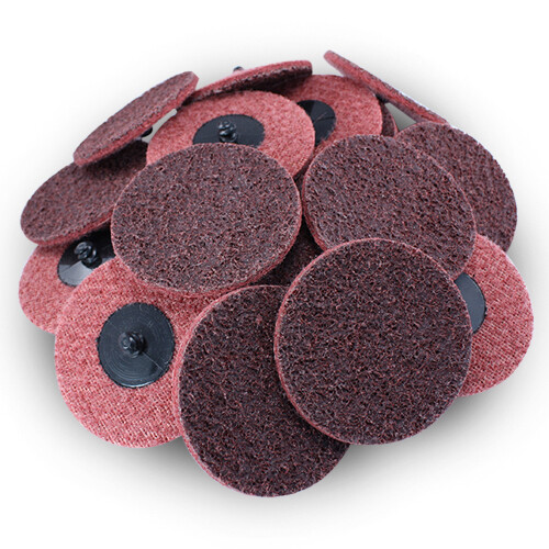 200 Pack – 3″ Roloc Surface Conditioning Discs Medium Red Quick Change Prep Pads