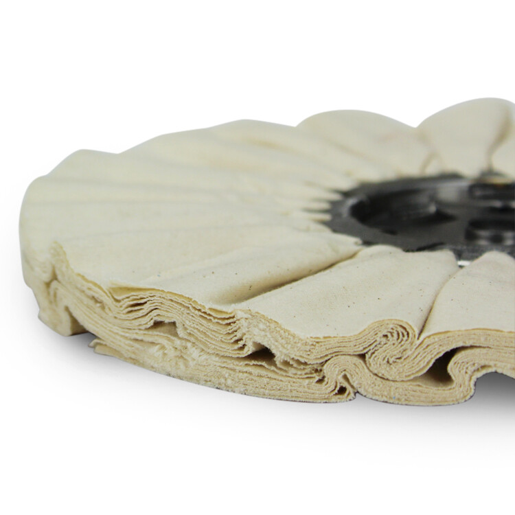 8″ White Untreated Cotton Airway Buffing Wheel 3″ Center Plate x 5/8″ Arbor Hole