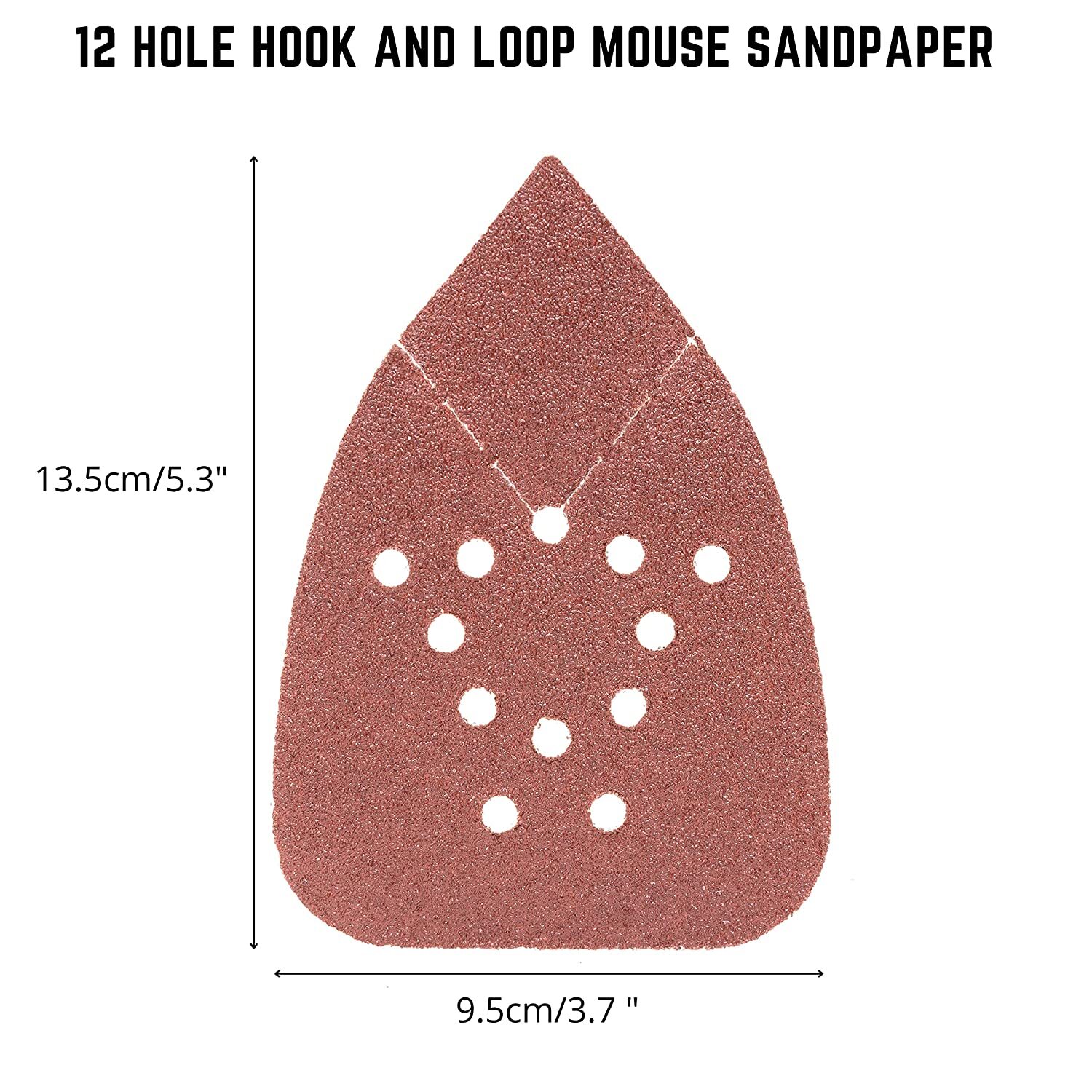 50PCS Mouse Sanding Pads Hook Loop Sandpaper Sheets for Black and Decker Sanders