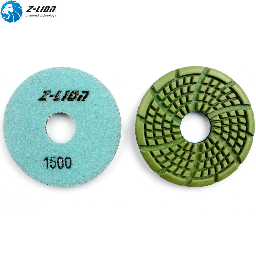 7Pcs Diamond Floor Polishing Pads 3.4” Grit 50-3000 for Concrete Marble Stone