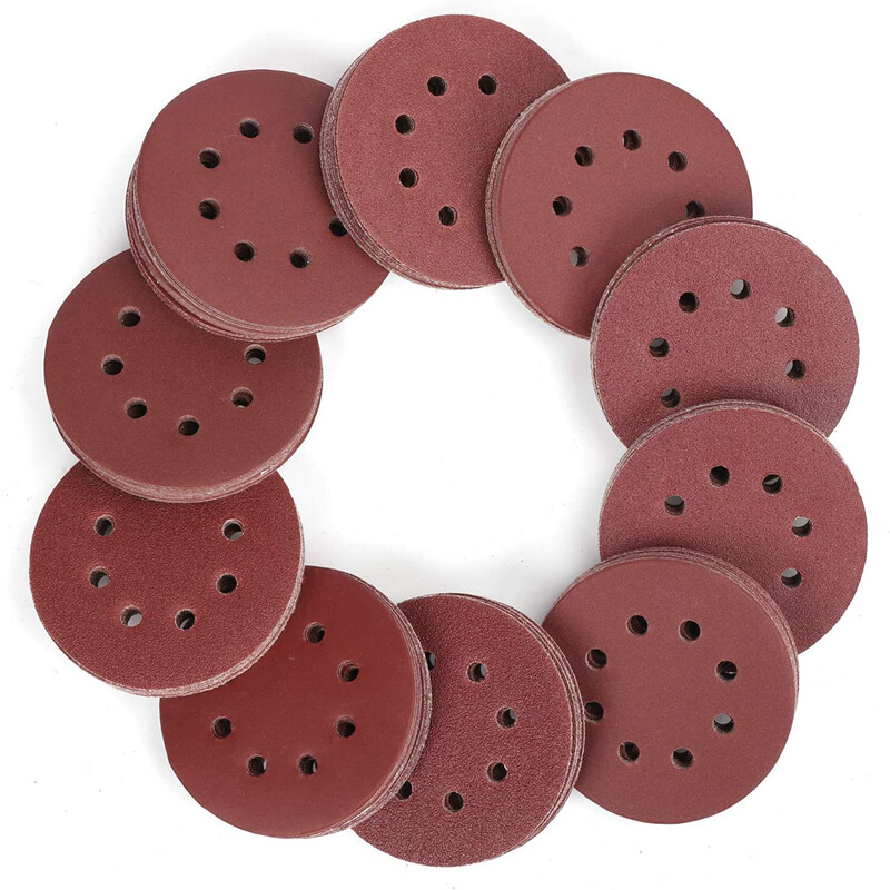 WORKPRO150-piece Sanding Disc Set 5-inch 8-Hole Sandpaper 10 Grades 60-600 Grits