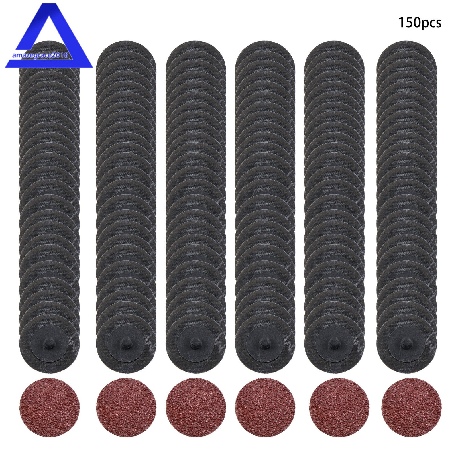 150 PCS 2 Inch Sanding Discs 36 Grit Twist lock Discs Die Grinder for Surface