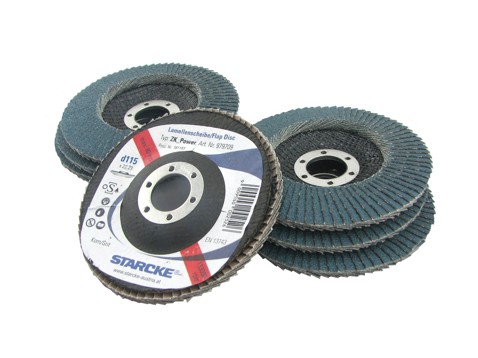 4-1/2″ X 7/8″ Premium Zirconia Flap Grinding Discs T-29 Conical (60 Grit, 10 Pk)
