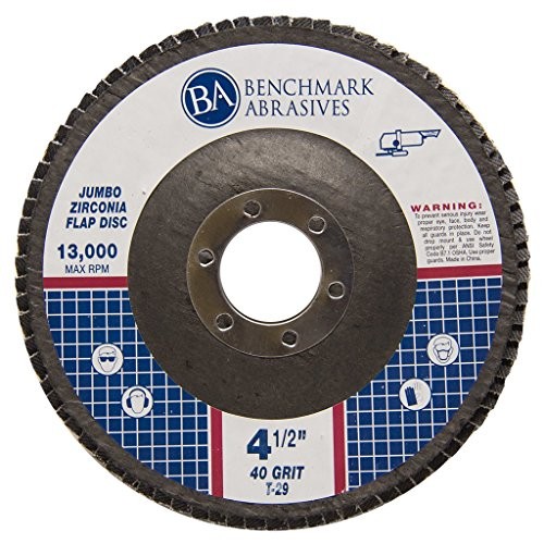 4.5″ x 7/8″ Premium High Density Jumbo Zirconia Type 29 Flap Disc 40 Grit – 10