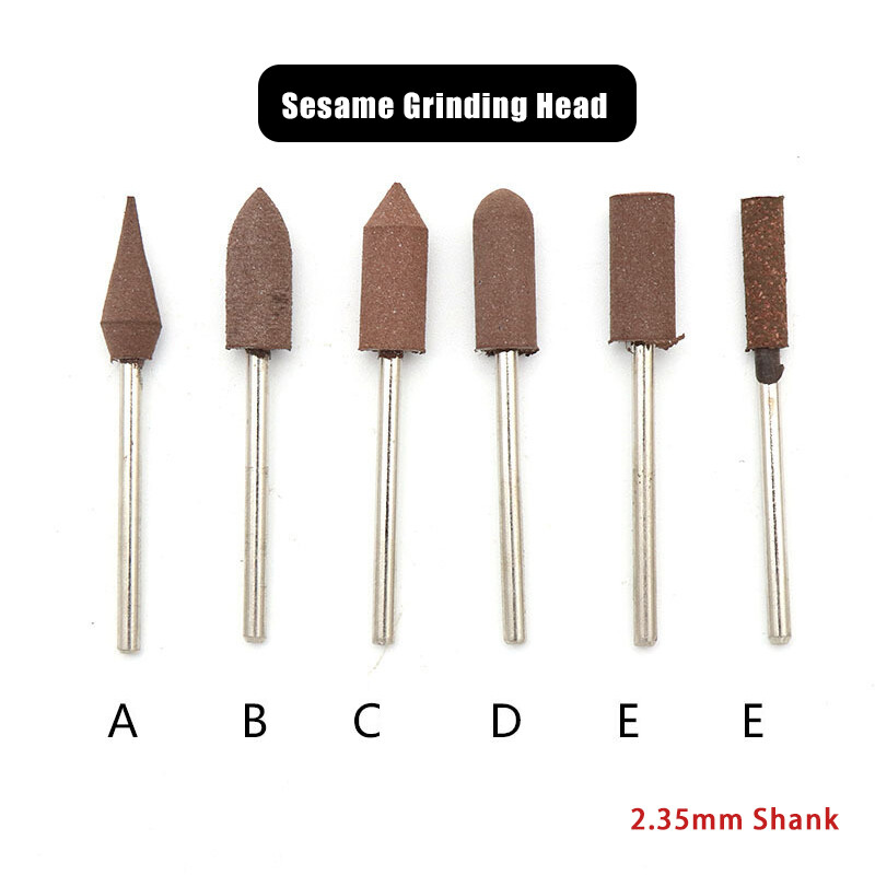 2.35mm Shank Cowhide / Rubber / Sesame Grinding Heads Jade Polishing Buffing