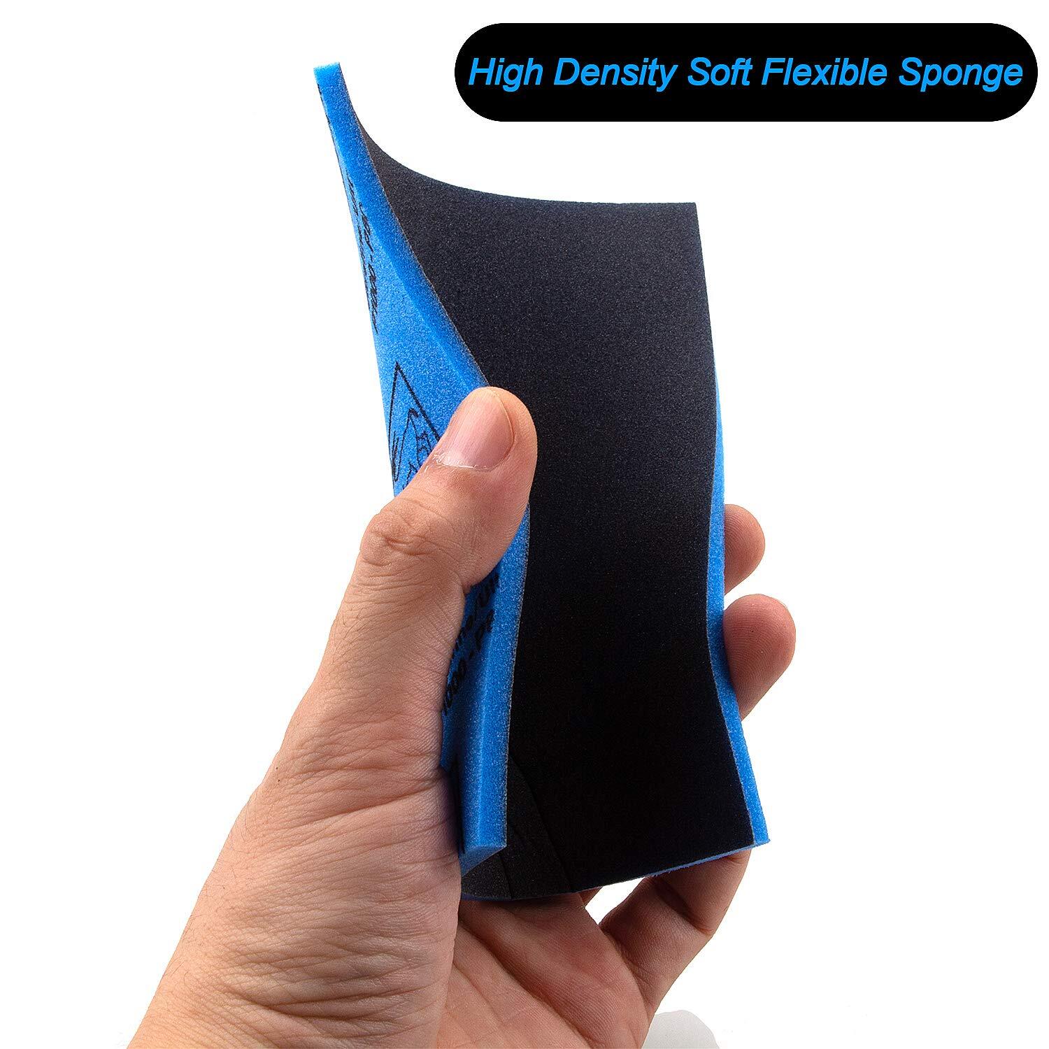 500-2000 Grit Sanding Sponge 8 Pads, 4.5″ x 5.5″ x 0.2″ Assorted Wet or Dry U…