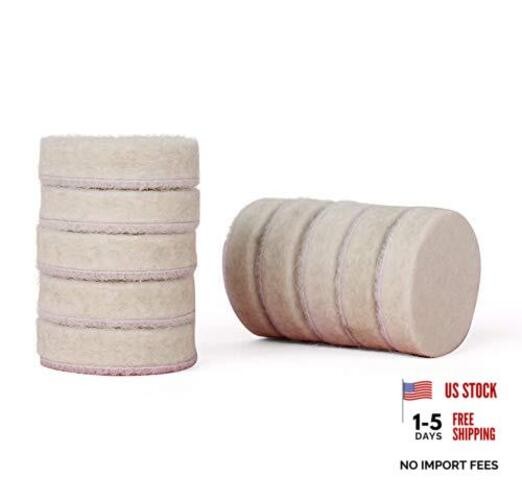 1 Inch Wool Felt Polishing Pads Buffing Wheel for Car Glass 1 Inch-10pcs