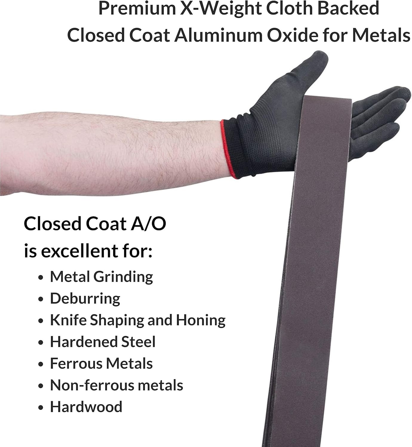 Red Label Abrasives 2 X 48 Inch 80 Grit Aluminum Oxide Metal Sanding 80