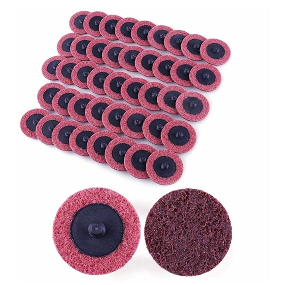 50PCS 2 inch Medium Surface Conditioning Roll Lock Sanding Discs for Die Grinder