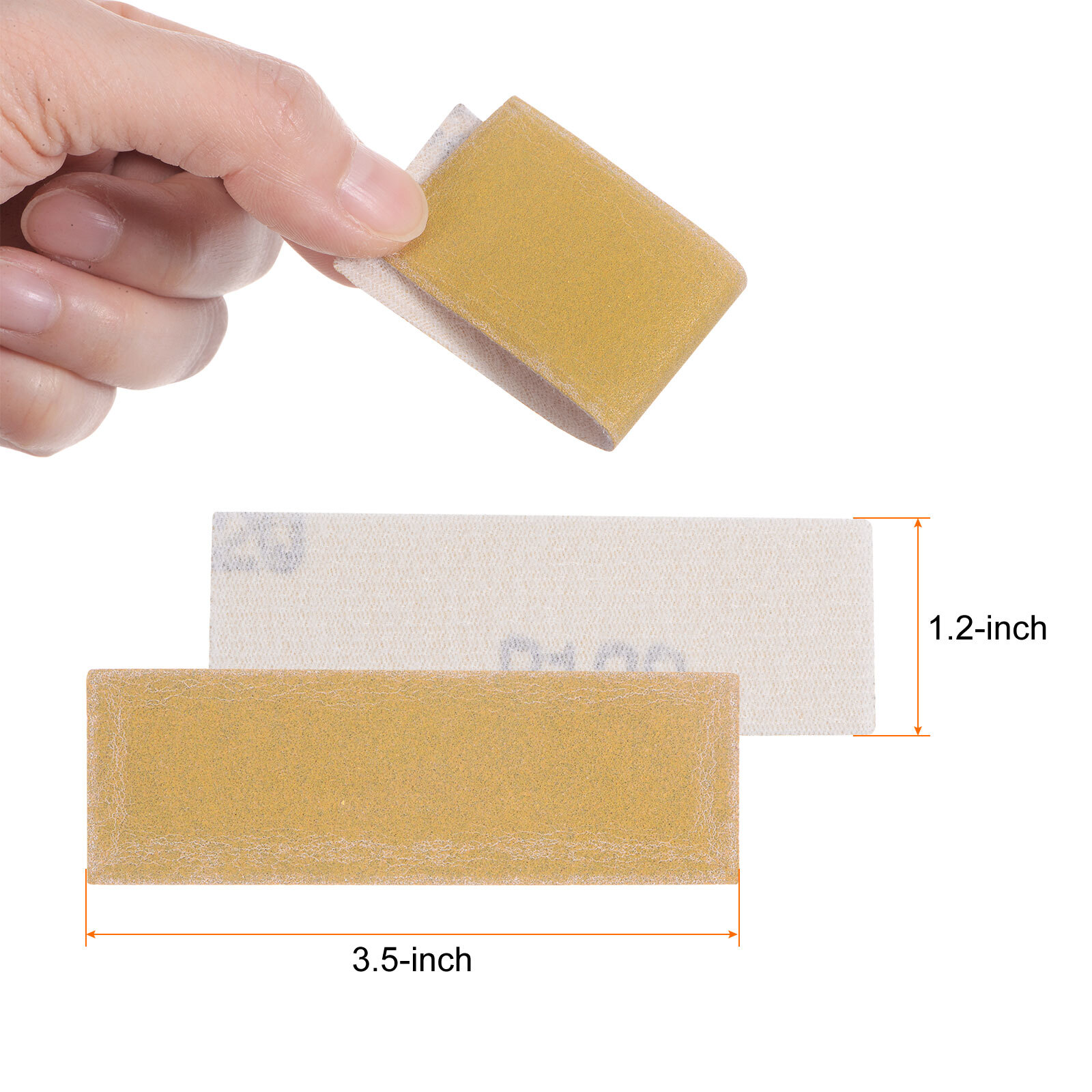 50pcs Micro Detail Sander Paper 120 Grit 3.5 x 1.2 Inch Finger Sander Sandpapers