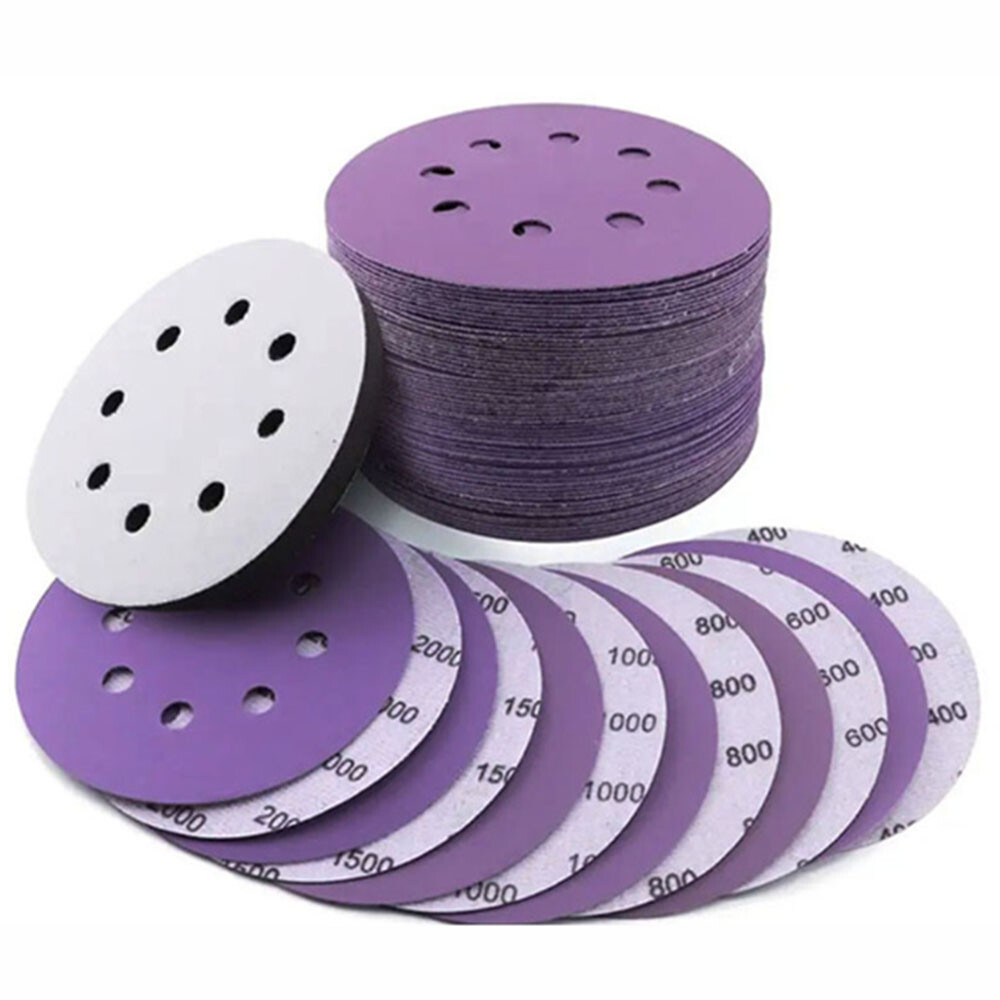 125mm 150mm Sanding Discs Wet Dry Orbital Sandpaper Hook Loop Pads Grit 60-10000