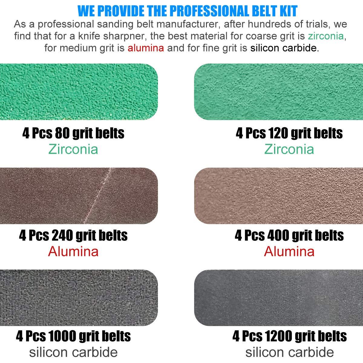 24 Pack 1/2″ x 12″ Replacement Sharpening Belt Kit for Official Work Sharp WS…