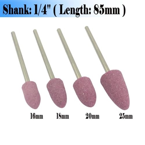 ??? ?? 10 Pcs 85mm Extra Long Shank Rotary Grinding Stones – 1/4” Round