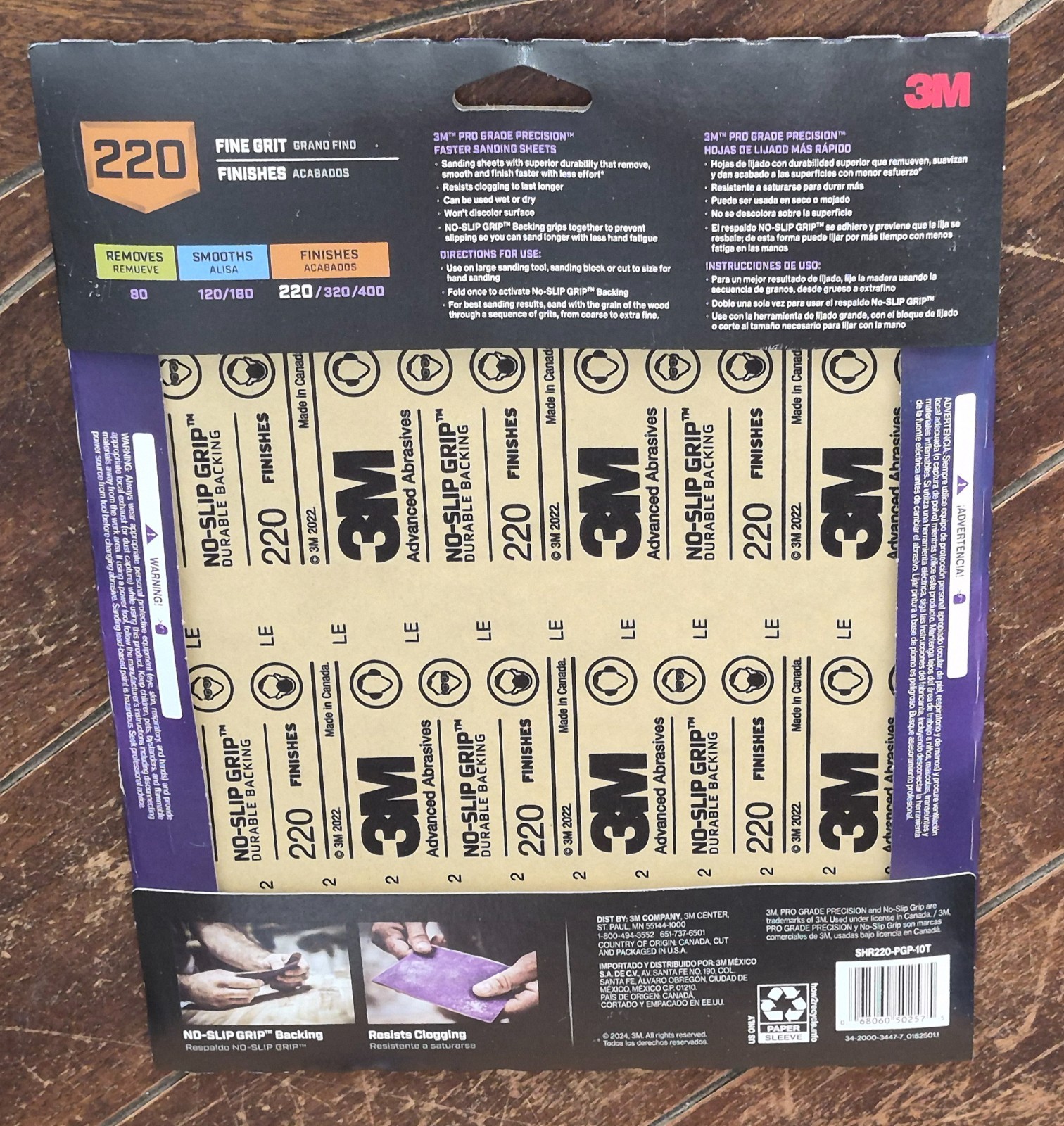 3M Pro Grade Precision 10ct Sanding Sheets *220 Grit* 9″ x 11″ #SHR220-PGP-10T