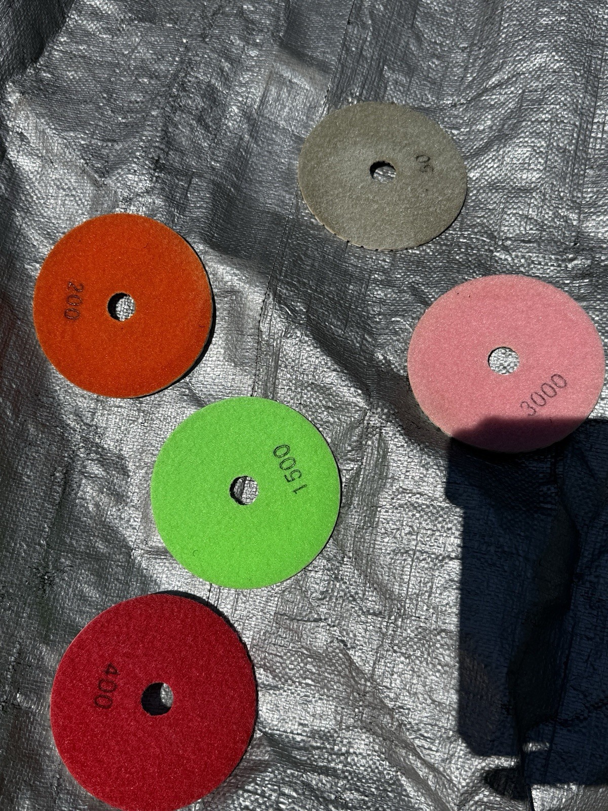 Hardin Wet Polisher/sander with 7pc 4in Diamond Polishing Pads 50-3000 Grit