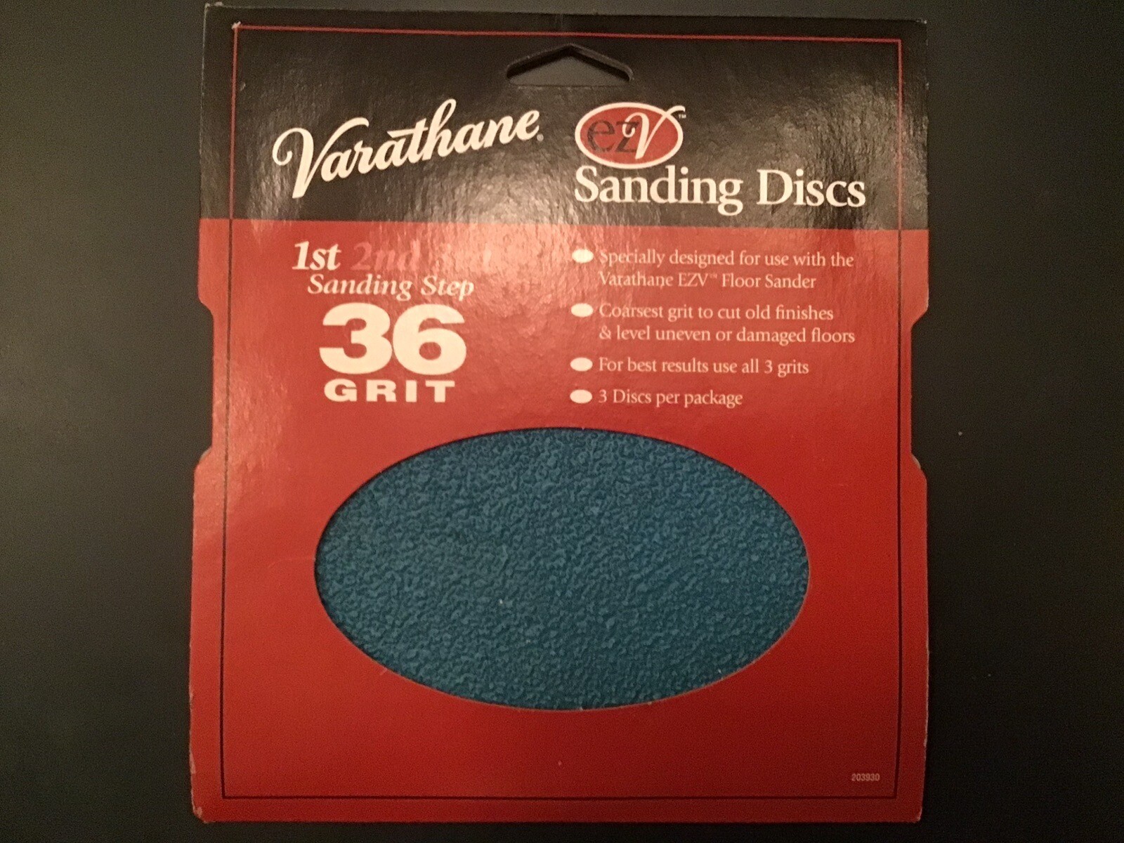 Varathane – 3 Pack, 36 Grit Sanding Discs, Fits The Varathane EZV Floor Sander