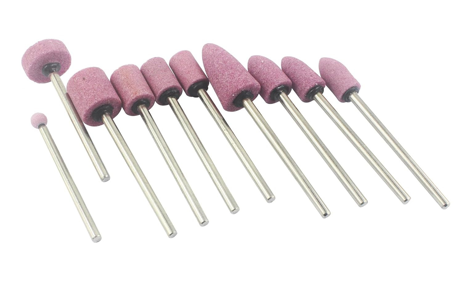 10 Pcs 85Mm Extra Long Shank Rotary Grinding Stones – 1/4” round Shank Abrasive