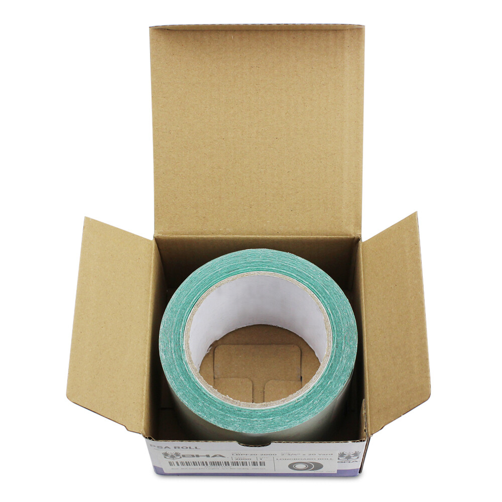 BHA 2-3/4″ x 20 Yard Green Film PSA StickyBack Longboard Sandpaper Roll, Wet/Dry