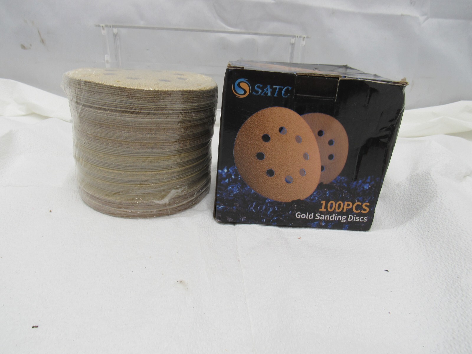 SATC Gold Sanding Discs 100 PCS 60, 80, 120, 150, 220 Grit 5 Inch