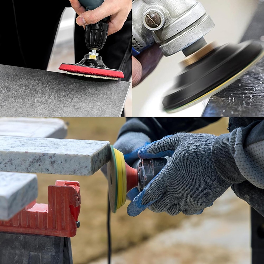 4 Inch Wet Dry Diamond Polishing Sanding Pads Discs Concrete Granite Glass Stone