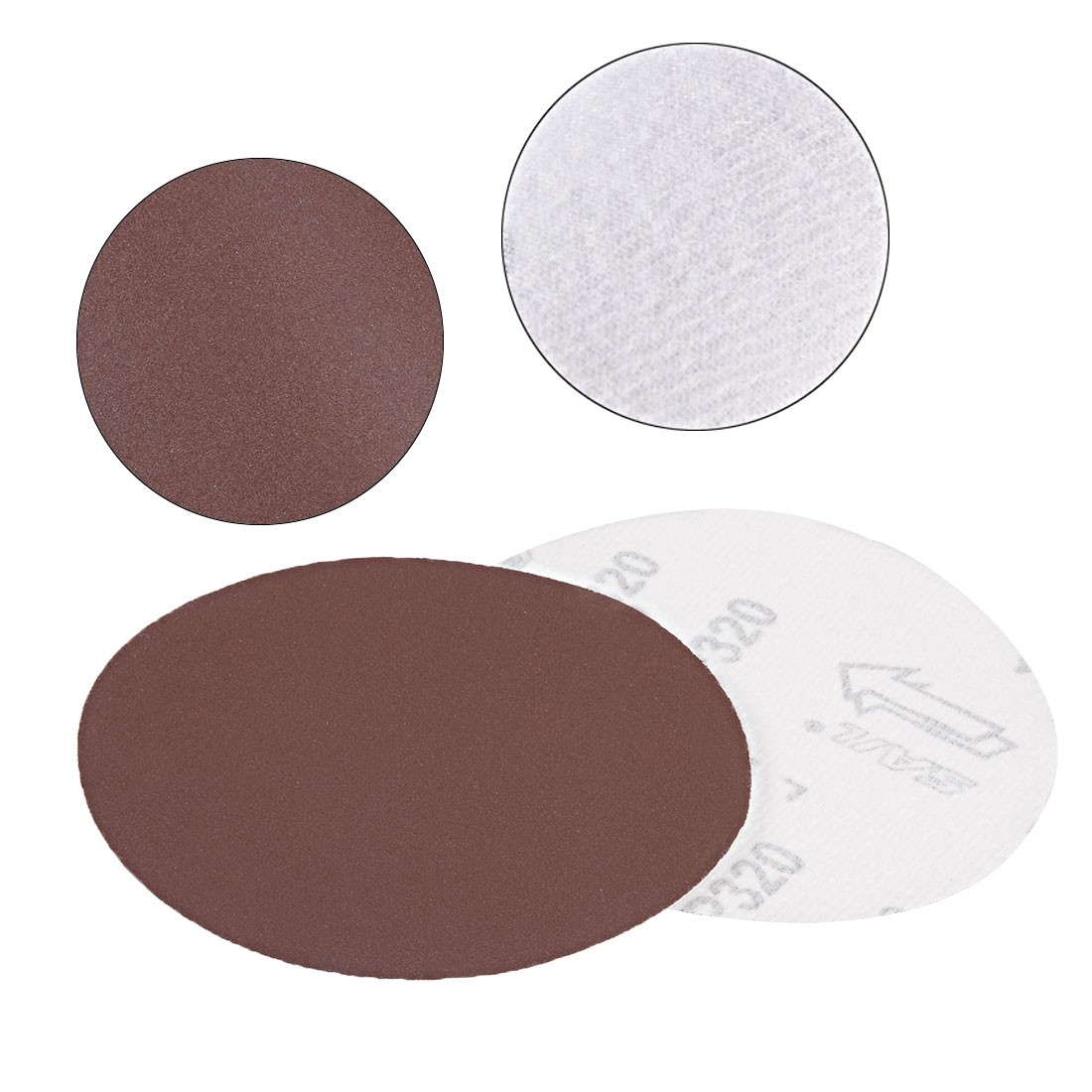 50pack 5″ Hook and Loop Sanding Disc 320 Grits Flocking Sandpaper
