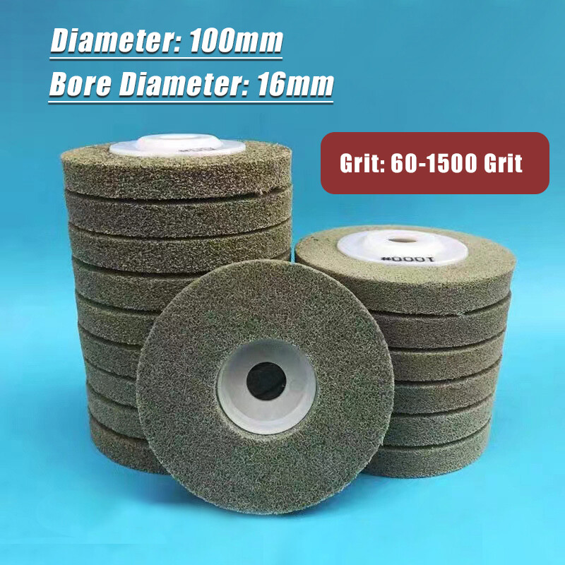 100*16mm Nylon Fiber Polishing Wheel Grinding Buffing Disc Pads Marble Granite