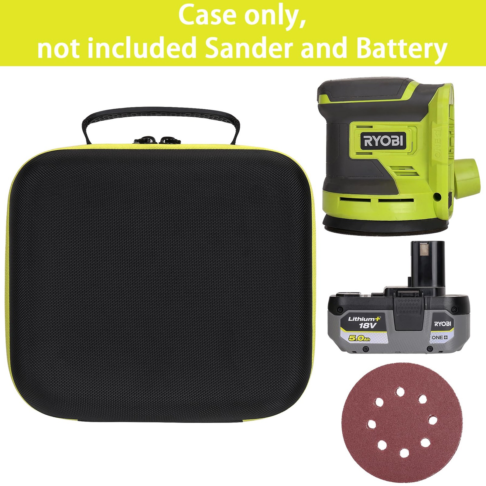 khanka Hard Storage Case for Ryobi P411 18V One+Random Orbit Sander