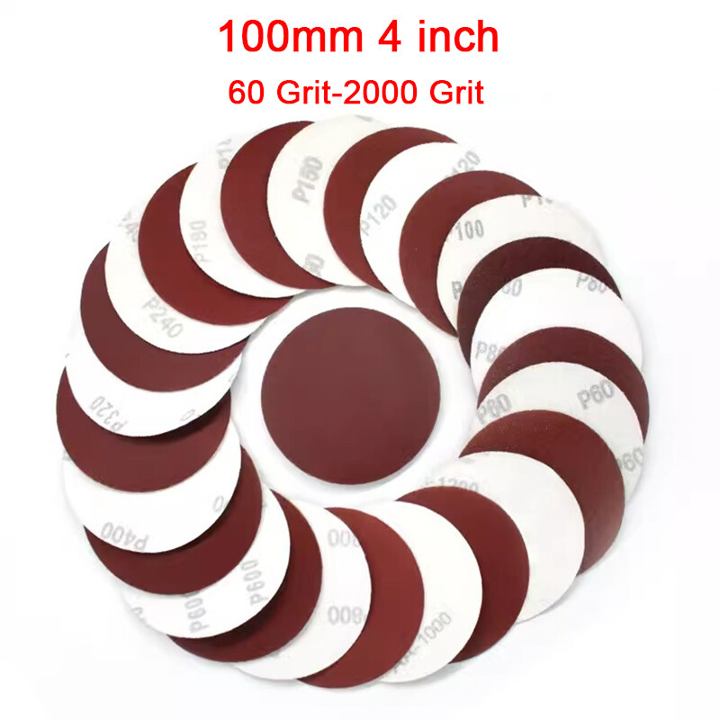 100mm Sanding Discs Pads Sandpaper 4 inch Orbital Hook and Loop 60Grit -2000Grit