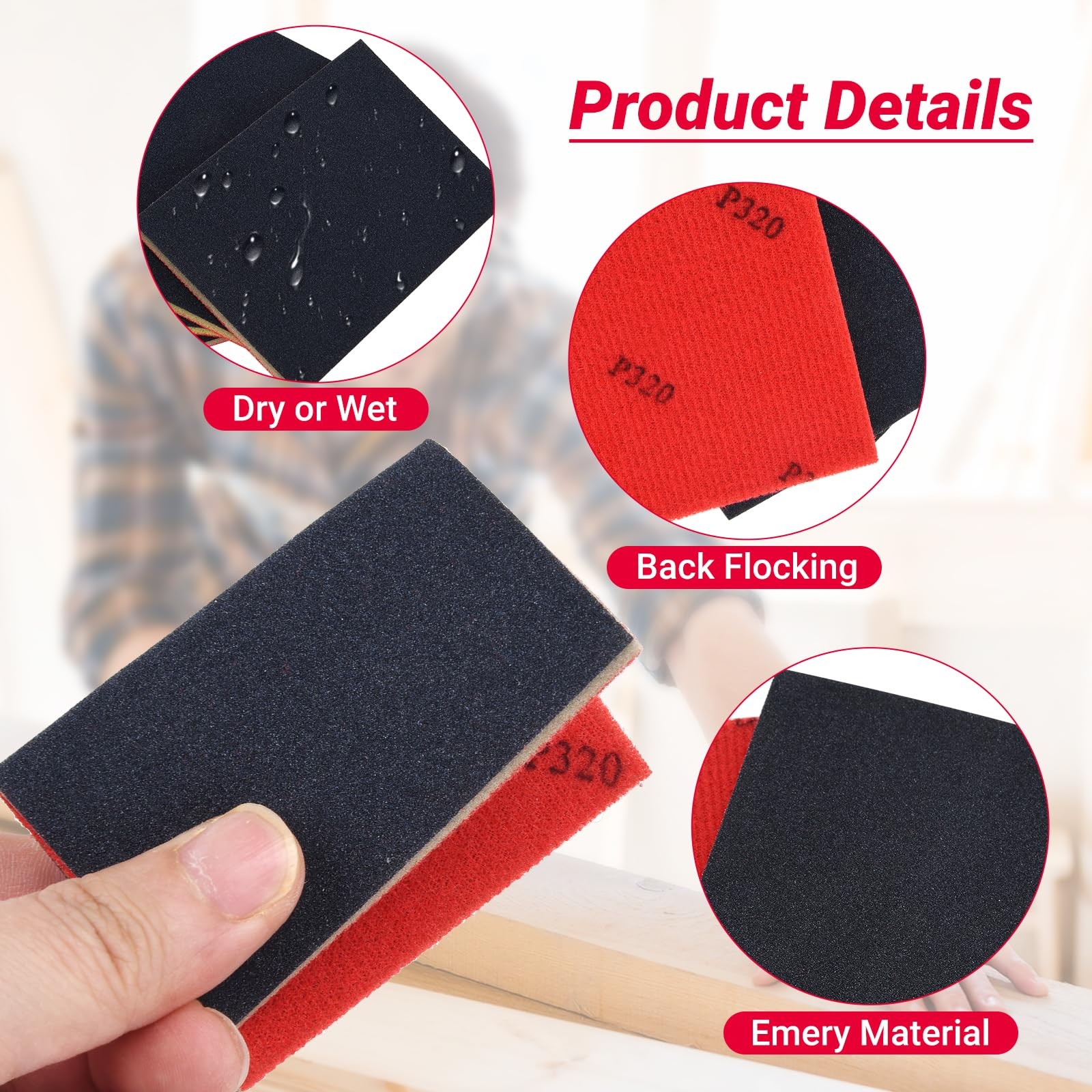 28 PCS 180-3000 Grit Sanding Sponge,Soft Foam Sanding Block,Ultra Fine Sandin…