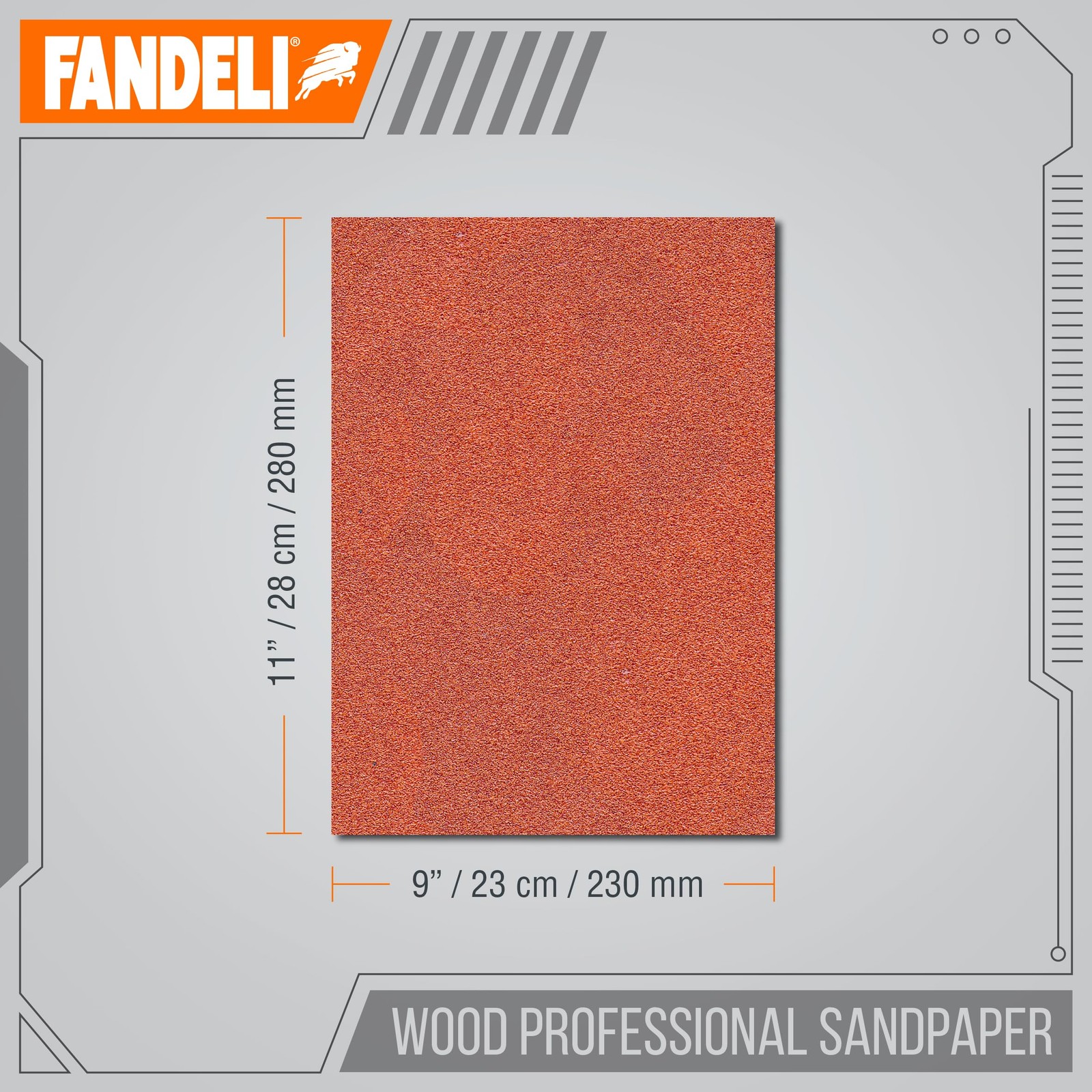 Wood Sanding Paper Medium Grit 50 Sheets Hand Orbital, Abrasive Sheet Tool